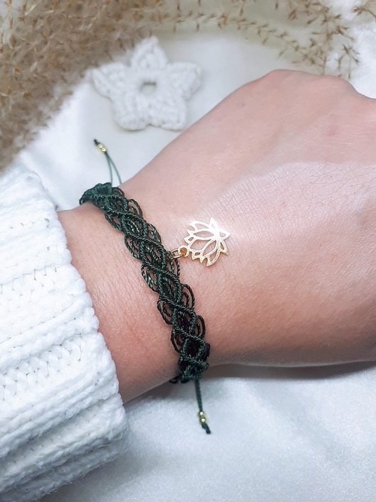 bransoletki na sznurku Kwiat Lotosu - Makrama