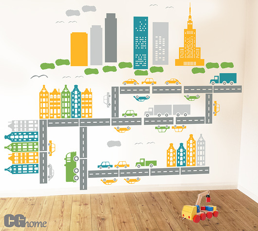 GRAFIKA THE CITY samoprzylepne MIASTO NAKLEJKI Cghome
