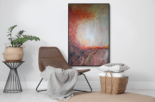 obrazy Obraz Wewnętrzny żar akryl na płótnie 90