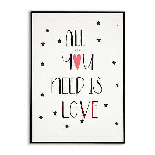 plakaty Plakat miłosny ALL YOU NEED IS LOVE napisy