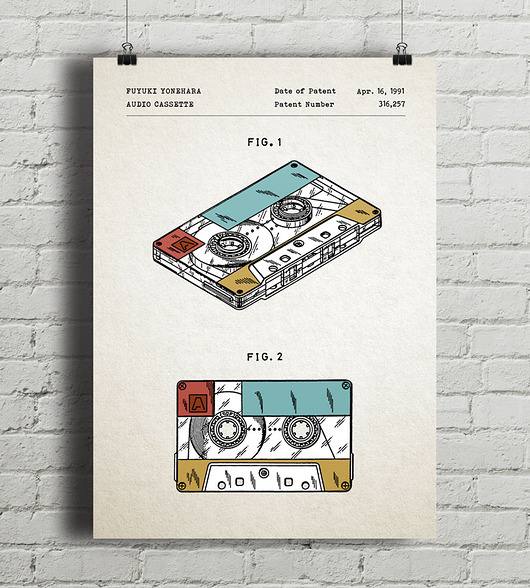 plakaty Plakat Kaseta - patent