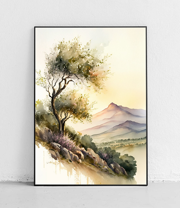 plakaty Plakat Ścieżka przez oliwny raj