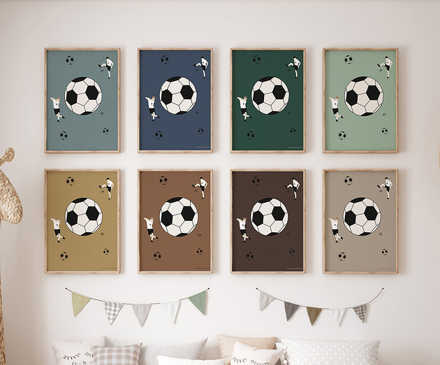 obrazy i plakaty do pokoju dziecięcego Plakat dla dzieci Soccer