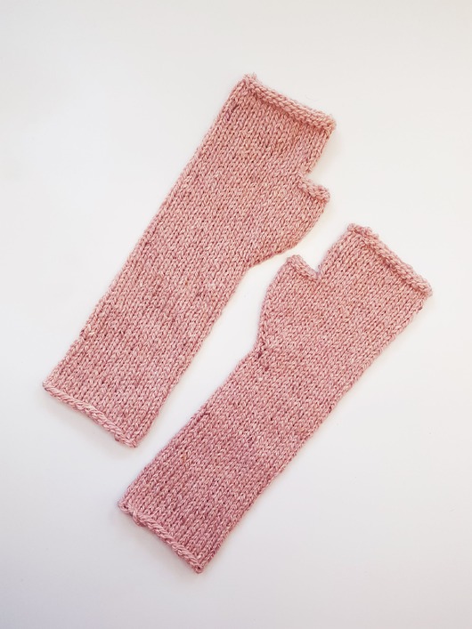 rękawiczki damskie Wiosenne lekkie rękawiczki bez palców pudrowy róż