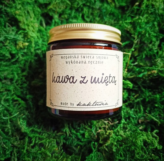 świeczniki i świece KAWA z MIĘTĄ - świeca sojowa 120ml