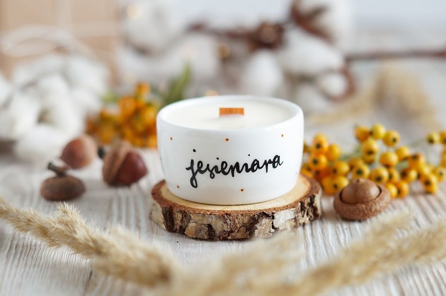 świeczniki i świece Świeca Sojowa Jesieniara