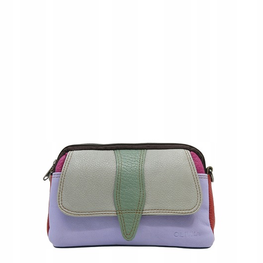 torby na ramię Torebka damska skórzana kolorowa pojemna zero waste ze skrawków OLIVKA