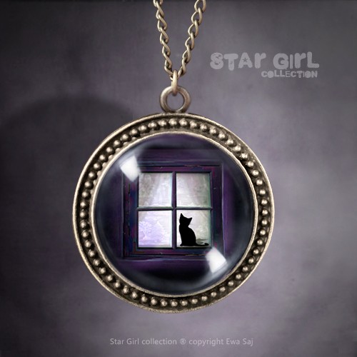 Star Girl i Pełnia Księżyca - medalion dots Ewa Saj Fotografie