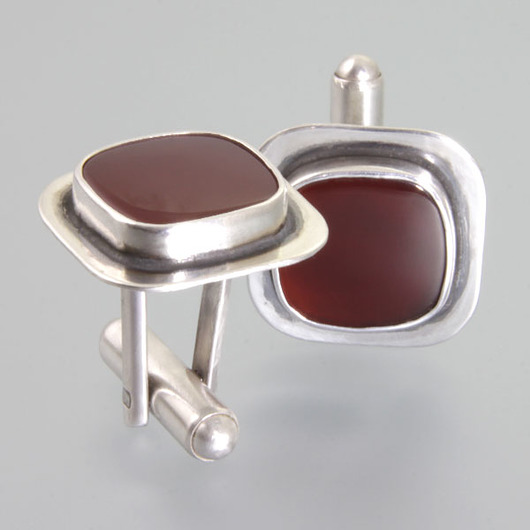 spinki do mankietów Z karneolami - spinki do mankietów