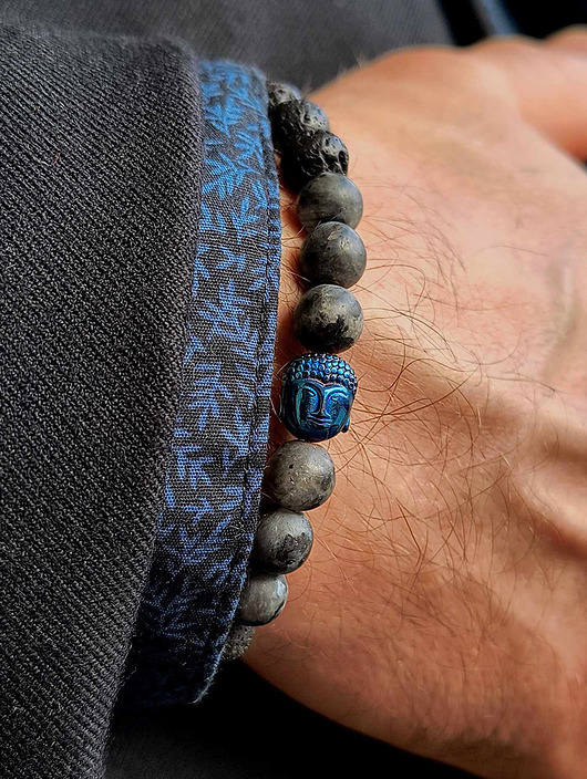 biżuteria męska Bransoleta Męska Budda Amulet obwód 19cm