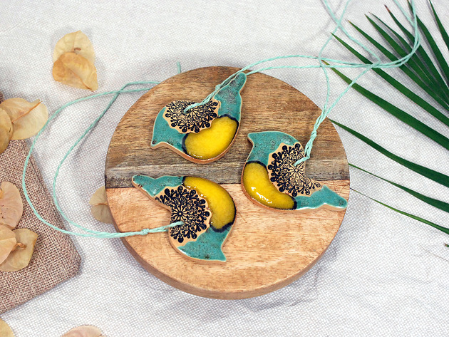 ozdoby choinkowe Sikorki ceramiczne ozdoby choinkowe