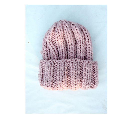 czapki damskie Czapka  beanie z wełną pudrowy róż