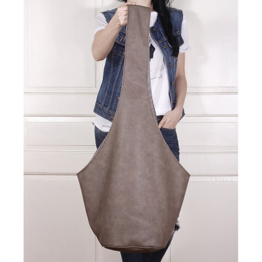  Long Boogi Bag jasnobrązowa / torebka hobo hairoo