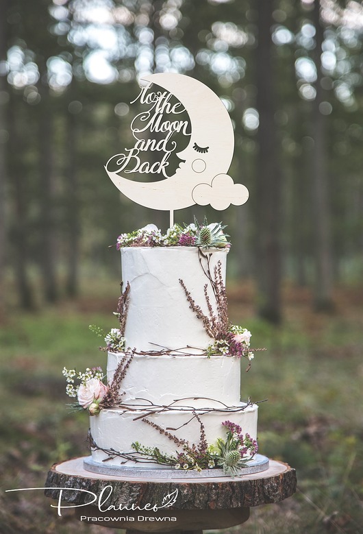Toper Topper na tort To the Moon and Back Planneo