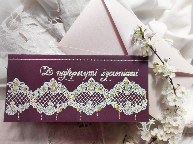 kartki scrapbooking Elegancka kartka chrzest, komunia, ślub, rocznica, imieniny