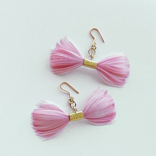 kolczyki z piórami PIÓRKO kolczyki