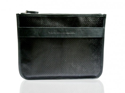 PERFORMED Black Leather Clutch XXL Rozwadowska Bags