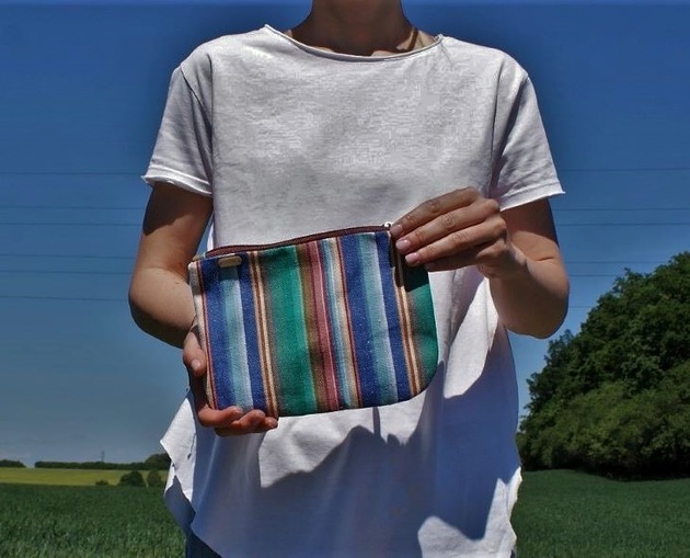 Kosmetyczka mini paski manufakturaMMS