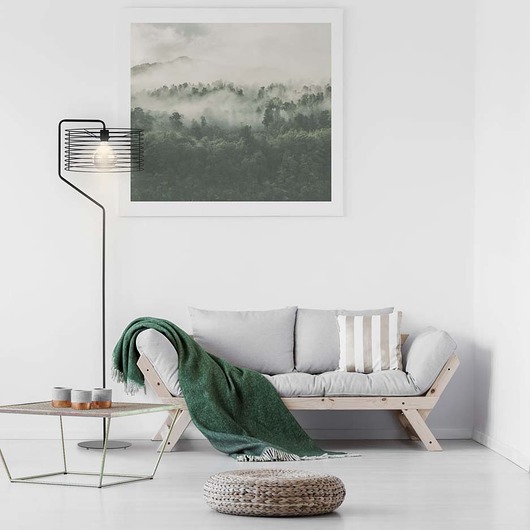 lampy podłogowe Czarna metalowa lampa stojąca do salonu z drutów TOMAR LOFT