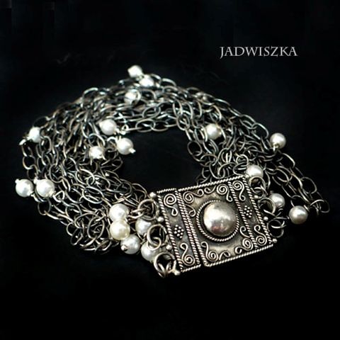 Perły w łańcuchach-bransoleta XXXJadwiszka