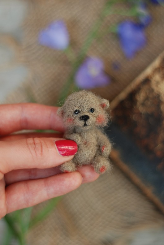 misie i maskotki Miś Miniaturka- Popielaty