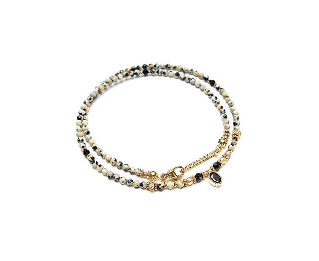 chokery Jaspis dalmatyńczyk choker - Szlachetna kolekcja /29.05.25/