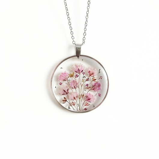 naszyjniki - inne Naszyjnik z kwiatami, prezent dla babci