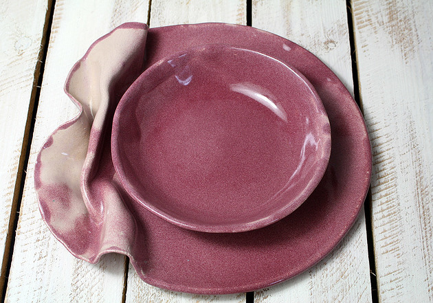 patery i talerze Deep Plate - Maroon - Wave
