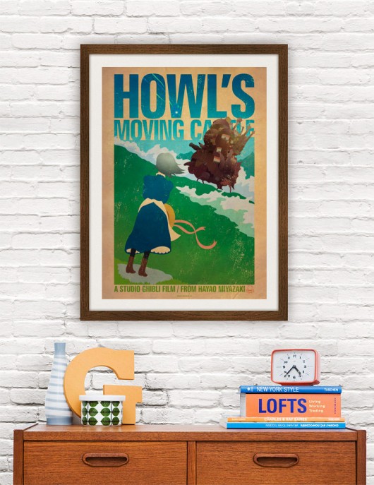 Howl's Moving Castle - plakat minimalmill