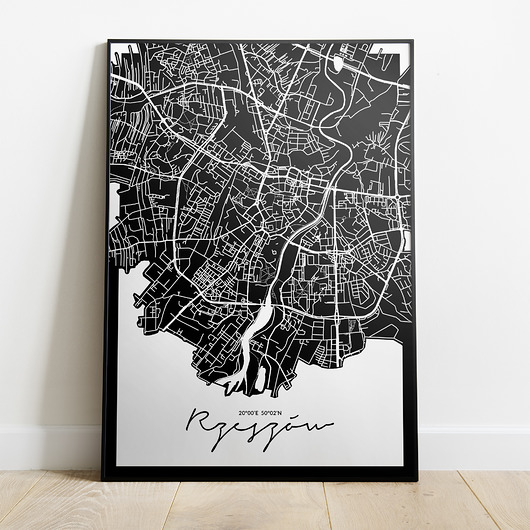 Plakat Rzeszów mapa Peszkowski Graphic