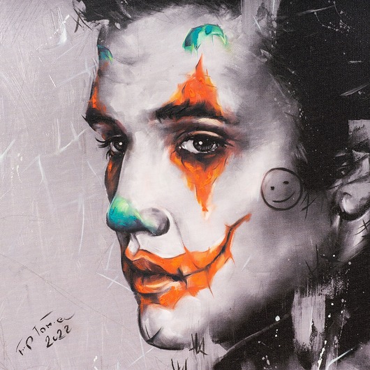plakaty HAPPY ELVIS 50x50 Plakat na płótnie portret klauna