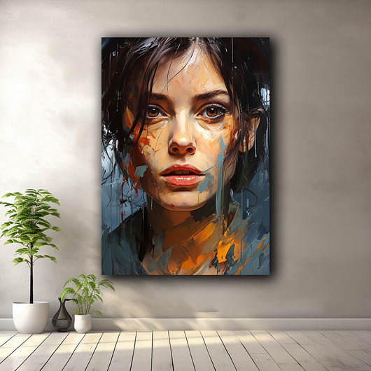 plakaty Portret kosmonautki - Plakat - Druk - Astronauta, Abstrakcja, Loft #1