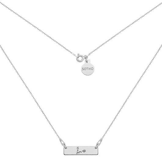 srebrne naszyjniki Srebrny naszyjnik z konstelacją Ryb