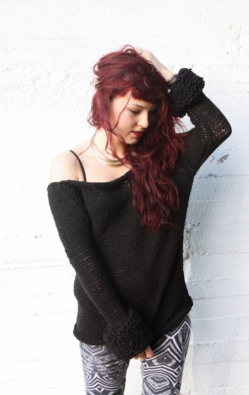 Czarny sweter Mademoiselle Patrini