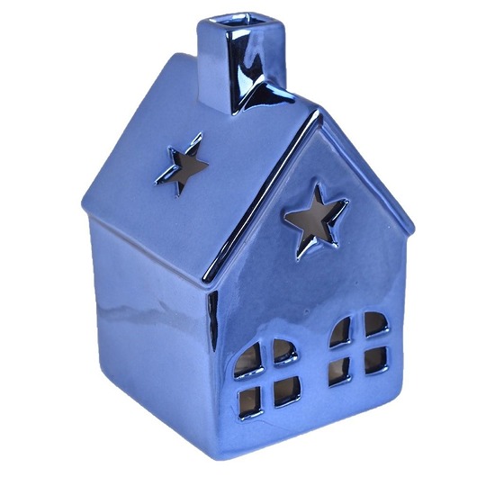Domek ceramiczny z gwiazdką niebieski MIA home