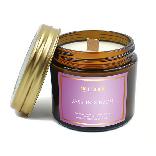 świece zapachowe Świeca zapachowa sojowa Jaśmin z Bzem 120ml- Your Candle