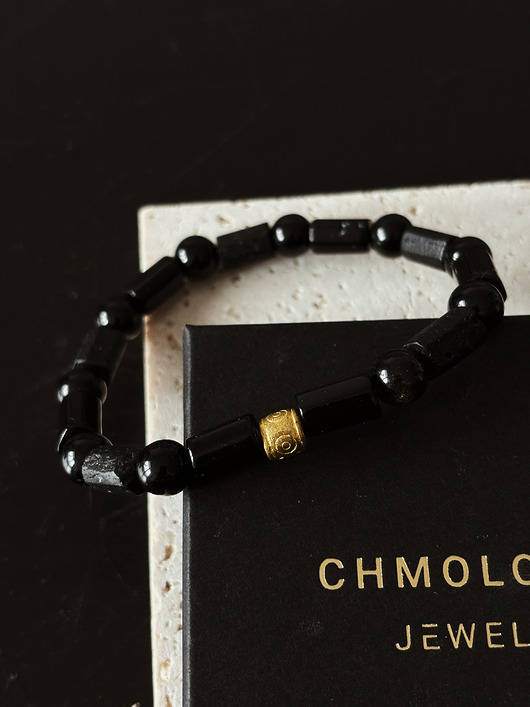 biżuteria męska Bransoletka męska Onyks i Turmalin