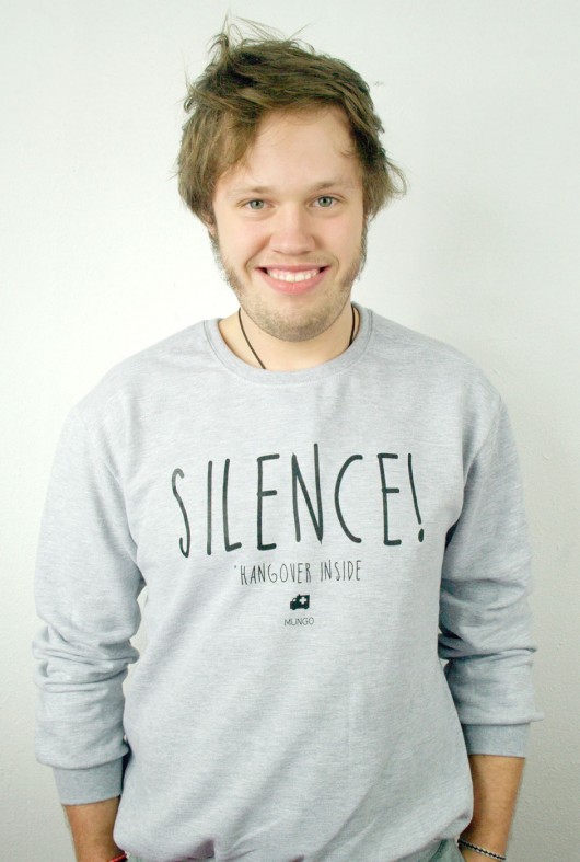 BLUZA Silence Hangover Inside męska szara M L MUNGO
