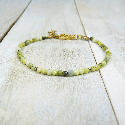 bransoletki z kamieni naturalnych Żółty turkus delikatna Bransoletka