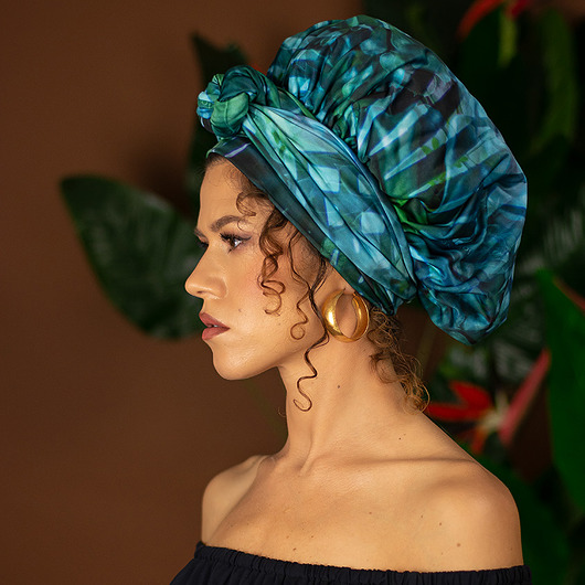 czapki damskie Czepek ochronny - czapka - turban - Tropical