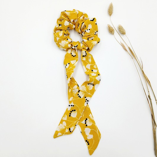 gumki do włosów Scrunchie/frotka Yellow Viscose