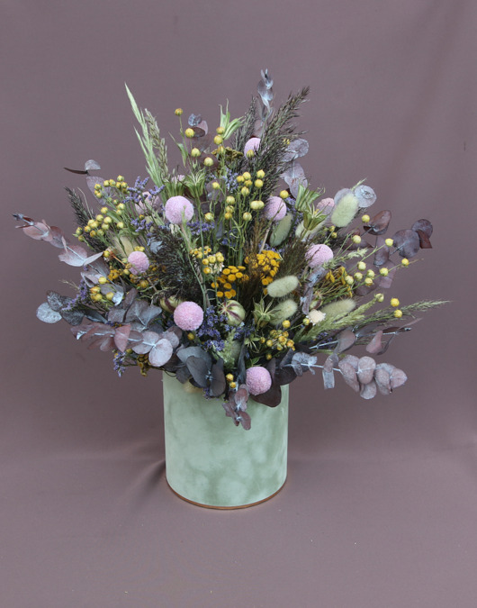 dodatki - różne Flower box z suszonymi i stabilizowanymi kwiatami