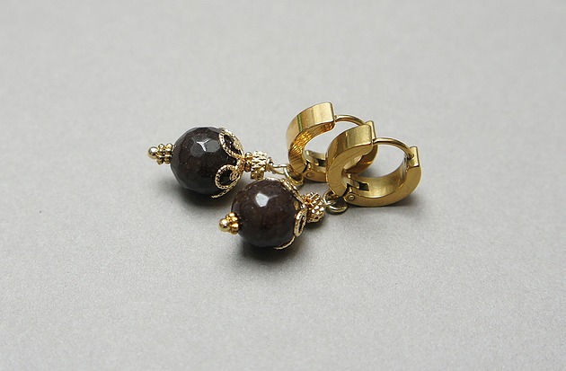 kolczyki z kamieniami Alloys Collection - Bronzyt - kolczyki /18.11.25/