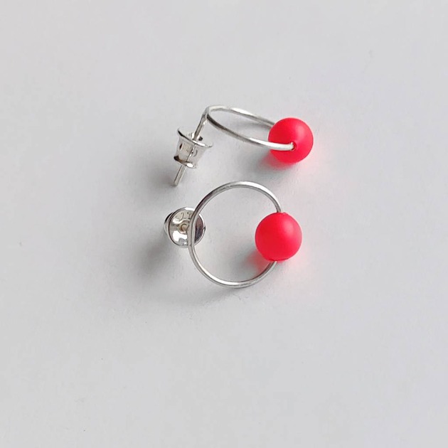 kolczyki z kamieniami Kolczyki OKRĄG