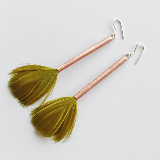 kolczyki z piórami PIÓRKO kolczyki