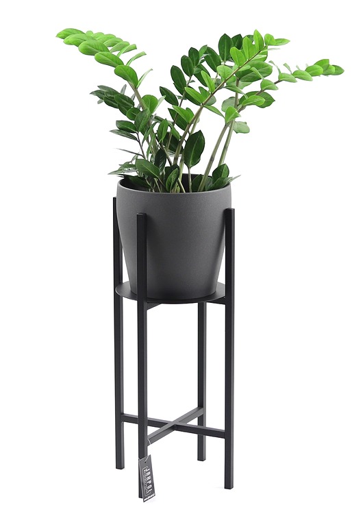kwietniki Kwietnik Metalowy Stojak na kwiaty 60cm czarny LOFT