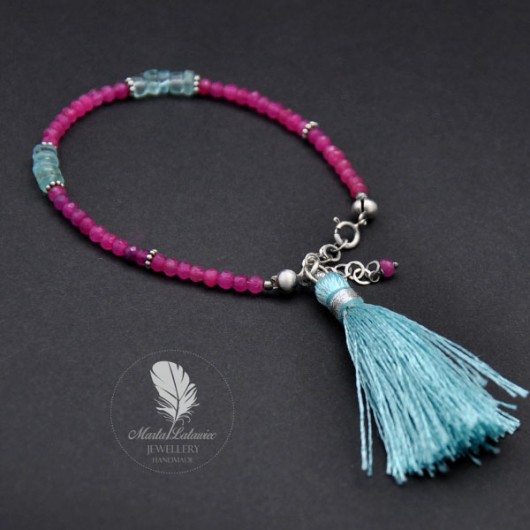 Bransoletka >Fuchsia falls Marta Latawiec