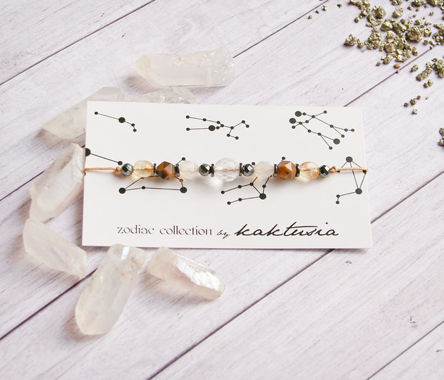 bransoletki z kamieni naturalnych BLIŹNIĘTA - zodiac collection - new