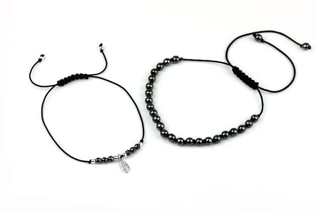 Komplet  bransoletek Hematyt dla pary Brazi Druse Jewelry