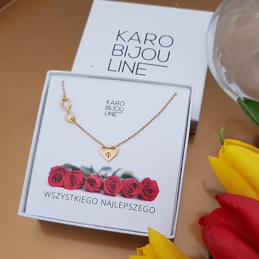 Pozłacany,personalizowany naszyjnik KaroBijouLine